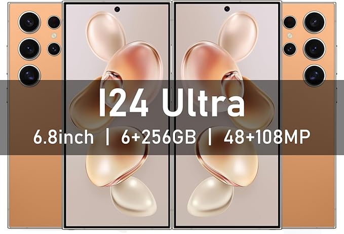 I24 Ultra 5G Unlocked Smartphone,6GB+256GB Built in Pen with128GB Memory Card cell phone Android 13, 6.8